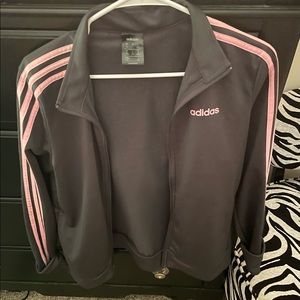 Pink and Gray Adidas Jacket